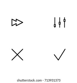 Media player control icon set