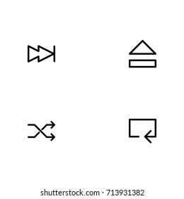 Media player control icon set