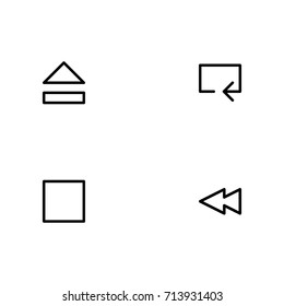 Media player control icon set