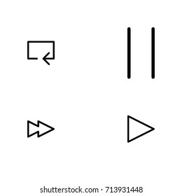 Media player control icon set