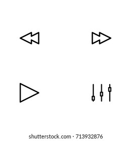 Media player control icon set