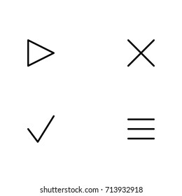 Media player control icon set
