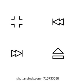 Media player control icon set