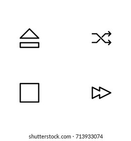 Media player control icon set