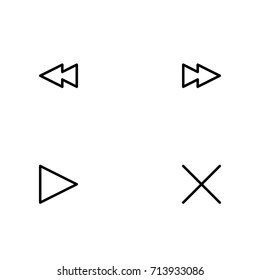 Media player control icon set