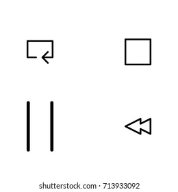 Media player control icon set