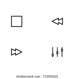 Media player control icon set