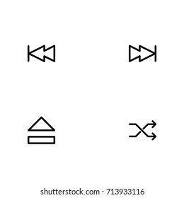 Media player control icon set