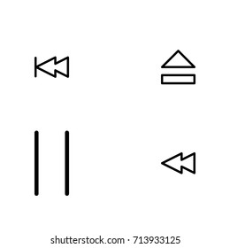 Media player control icon set