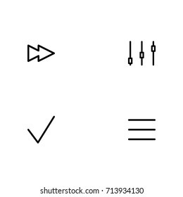 Media player control icon set