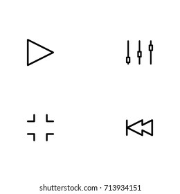 Media player control icon set