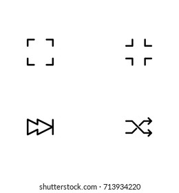 Media player control icon set