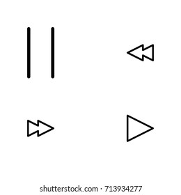 Media player control icon set