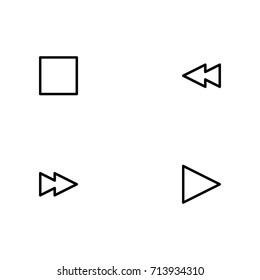Media player control icon set