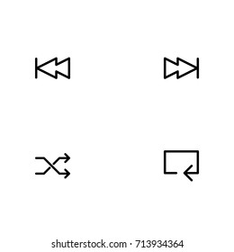 Media player control icon set