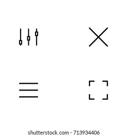 Media player control icon set