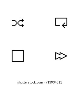 Media player control icon set