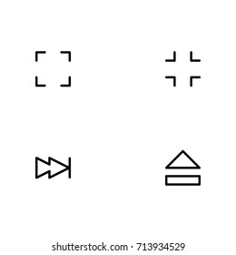 Media player control icon set