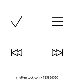 Media player control icon set