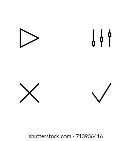 Media player control icon set