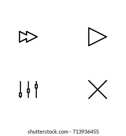 Media player control icon set