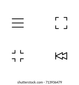 Media player control icon set