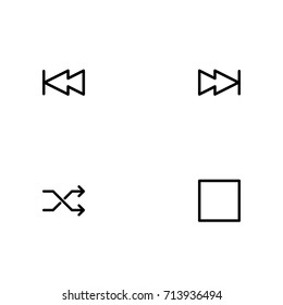Media player control icon set