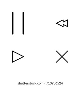 Media player control icon set