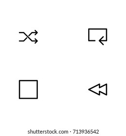 Media player control icon set