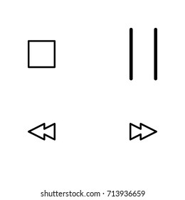 Media player control icon set