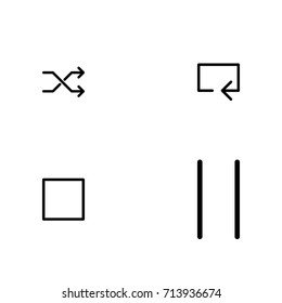 Media player control icon set