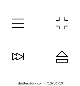 Media player control icon set