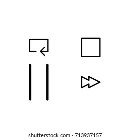 Media player control icon set