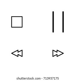 Media player control icon set