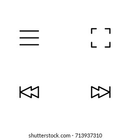Media player control icon set