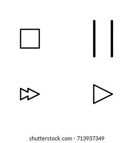 Media player control icon set