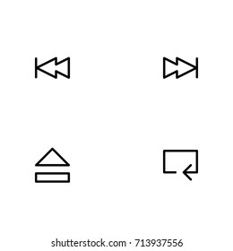 Media player control icon set