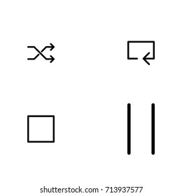 Media player control icon set