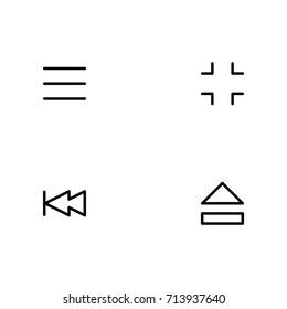 Media player control icon set