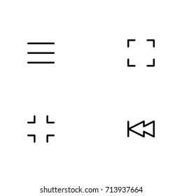 Media player control icon set