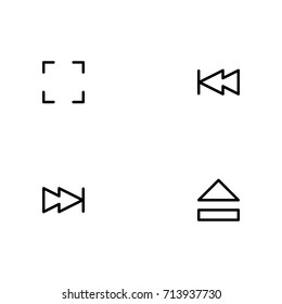 Media player control icon set