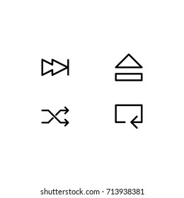Media player control icon set