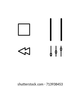 Media player control icon set