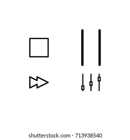 Media player control icon set