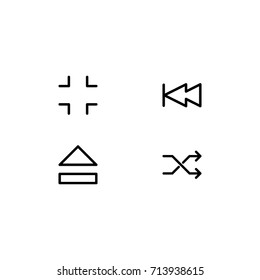 Media player control icon set