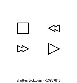 Media player control icon set
