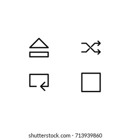 Media player control icon set