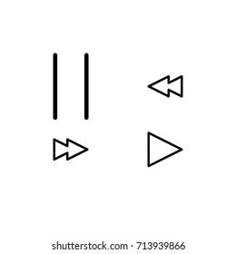 Media player control icon set