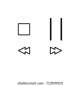 Media player control icon set
