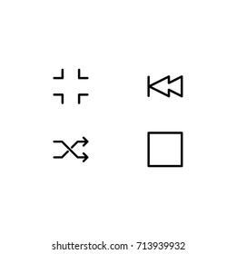 Media player control icon set